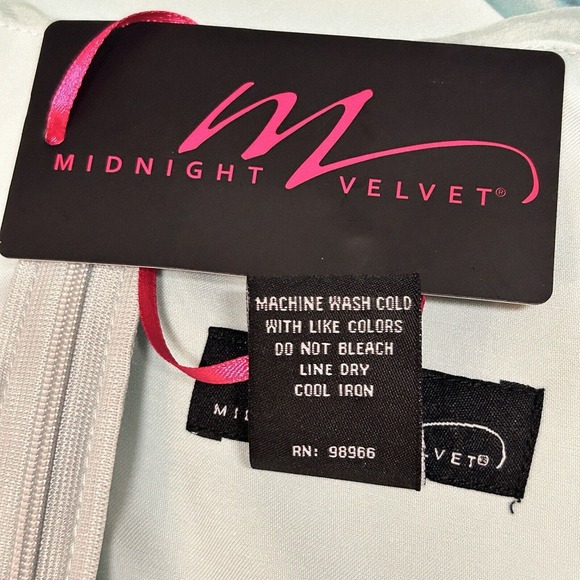 Midnight Velvet Chiffon Popover Pool Blue Floral Summer Cocktail Brunch Jumpsuit - Picture 16 of 16